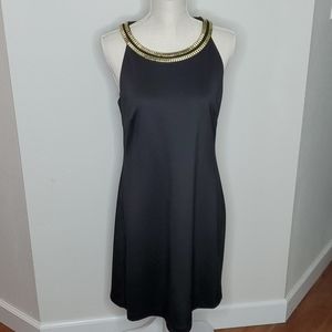 Jessica Simpson Black Dress with Gold Neckline
